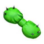 green spike leather scene hair bow