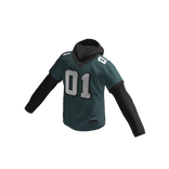 Green Sports Jersey with Hoodie