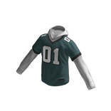 Green Sports Jersey with Hoodie