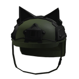 Green Swat Helmet w/ Cat Ears
