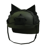 Green Swat Helmet w/ Cat Ears