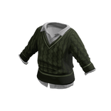 Green Sweater & Undershirt