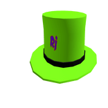 green tall top hat