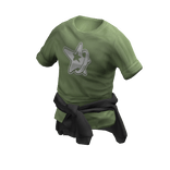 Green Tee & Tied Hoodie