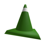 green traffic cone