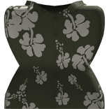 Green Tropical Floral Button Shirt [F] ( Torso )