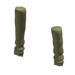 Green Uneven Leg Warmers