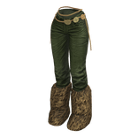 Green Vintage Y2K Jeans w/ Fur Boots