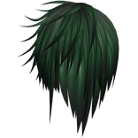 Green Vkei Windy Long Messy Hair