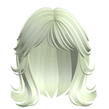 Green Wispy Wolf Cut Hair