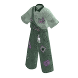 Green Y2K Cute Denim Overall Set [PBR]