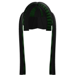 ♡ : green/black raccoon scene y2k long pigtails 