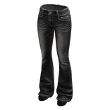 Low Rise Bootcut Jeans (Grey)