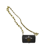 GREY AND GOLD GG CLUTCH