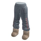 Grey Baggy Pants w/ Furry Boots