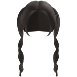 ♡ Grey Brown Cutesy Kawaii Long Curly Pigtails