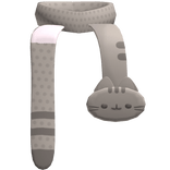 grey cat cute kawaii skinny neck scarf