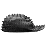 Grey Distressed Sideways Spiked Cap