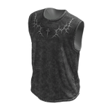 Grey Distressed Sleeveless  Shirt