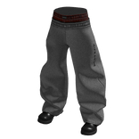 Grey Double-Waist Sweatpants