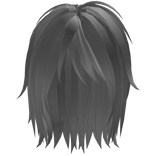 Grey Emo Messy Parted Boy Hair