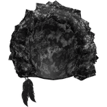 Grey Esoteric Oversized Fur Hood