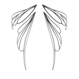 Grey Gleaming Fairy Wings