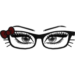 Grey Hello Kitty Black Frame