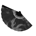 grey japanese bamboo folding doma fan