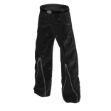 Grey Leather Y2K Biker Pants