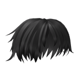 Grey Messy Boy Emo Hair Style