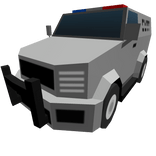 Grey Police Truck