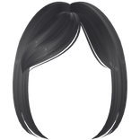 Grey Side Swept Sleek Bangs