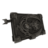 grey silver fantasy enchanted dragon book on waist