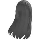 ꒰ 𐕣 ꒱Grey Straight Long Windy Half-up Hair