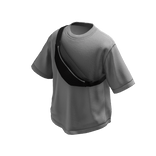 Grey T-Shirt w/ Black Crossbody Bag
