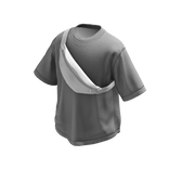 Grey T-Shirt w/ White Crossbody Bag