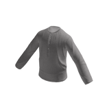 Grey Thermal Button Up Henley