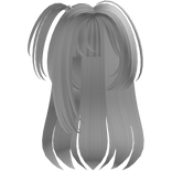 Grey White Flowy Layered Hair With Side Ponytail