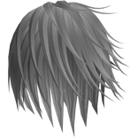 Grey Wispy Japanese Vkei Windy Hair