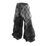 Grey Y2K Denim Jeans w/ Tied Flannel