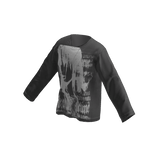 Grey Y2K Goth Graphic Emo Shirt