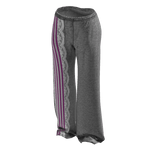 Grey/Pink Striped Lace Sweatpants