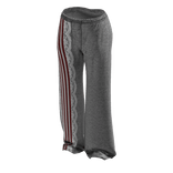 Grey/Red Striped Lace Sweatpants