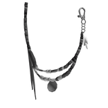 Greyscale Beads Wallet Chain