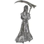 Grim Reaper Stone Statue in white