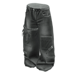 Grunge Baggy Skater Cargo Pants w Straps