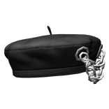 Grunge Beret w/ Big Chains in Black