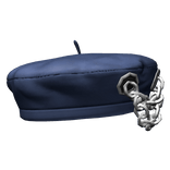 Grunge Beret w/ Big Chains in Blue