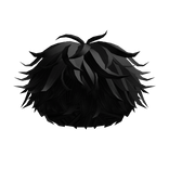 Grunge Boy Messy Black Hair